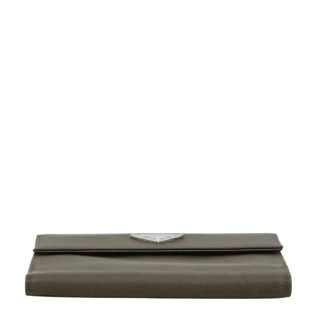 Prada Triangle Logo Plate Bi-fold Wallet
